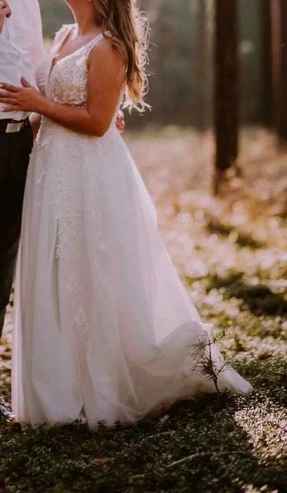 Suknia ślubna Betty,  kształt A, rozmiar 38/40 kolor ivory