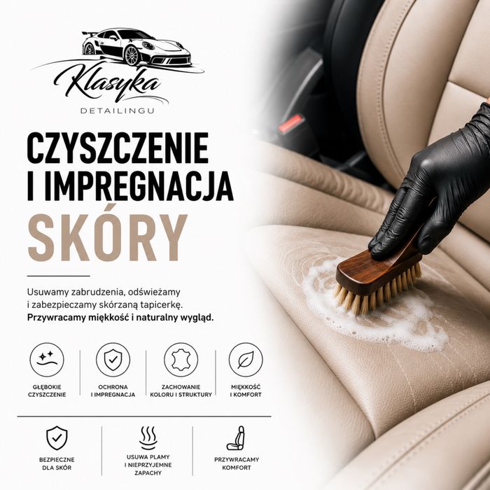 Klasyka Detailingu Sopot | Czyszczenie Tapicerki Skórzanej | Studio Stacjonarne