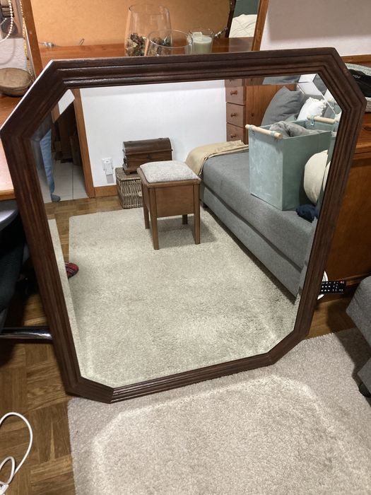 Espelho antigo mogno