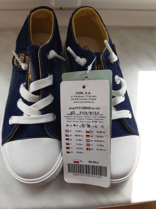 NOWE trampki Coccodrillo, roz. 31