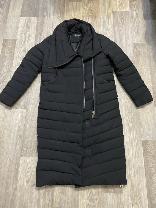 Подовжене стьобане пальто зимове