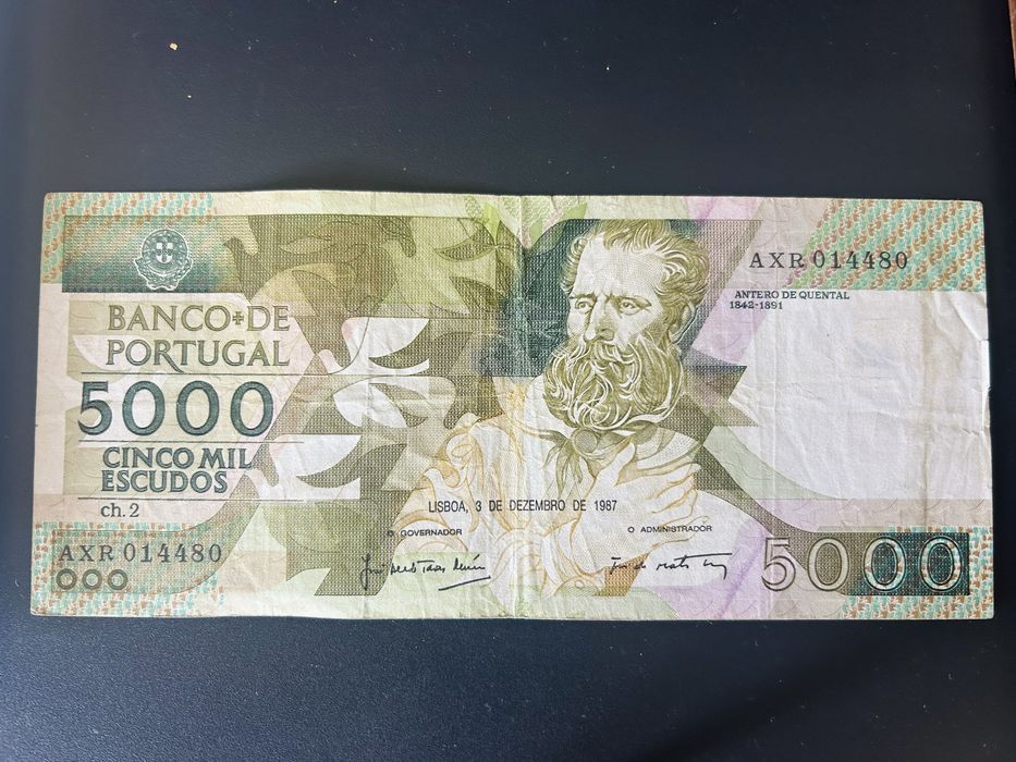 Nota 5000 escudos 1987