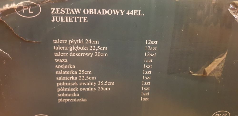 Zestaw obiadowy porcelana dla 12 osób unikat Lub ZAMIANA