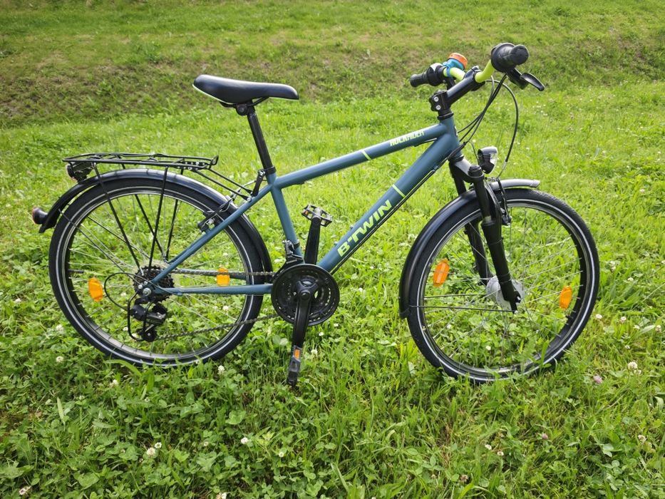 Rower trekkingowy B'Twin Rockrider z kołami 24-calowymi made in italy