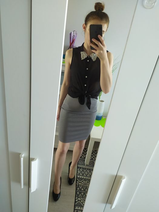 Spódnica tuba błyszcząca Reserved XS 34