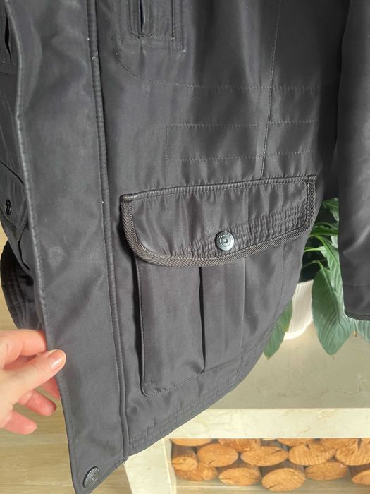 Kurtka męska zimowa czarna, z kapturem , rozmiar M/L, C&A