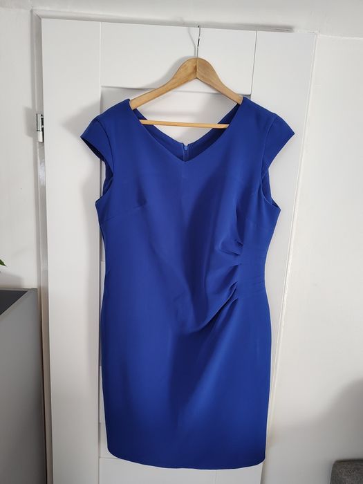 Sukienka elegancka chabrowa