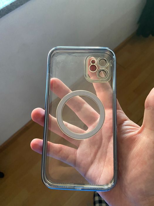 Capa com proteção as câmeras para iPhone 11 cor azul