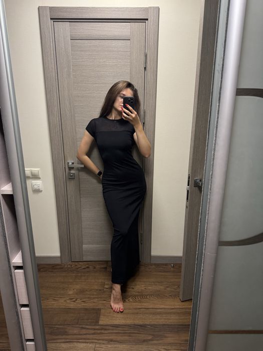 Довга чорна сукня H&M (Hennes Collection), розмір XS/S