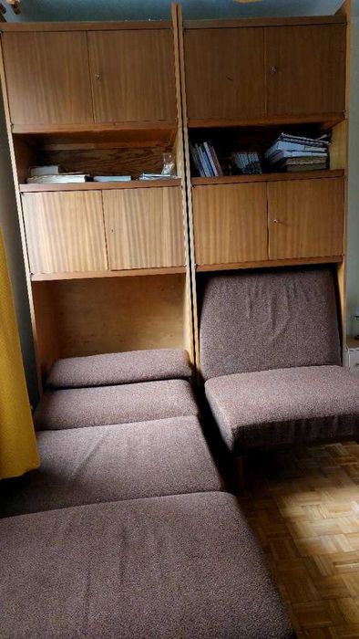 meblościanka  PRL "Kowalskich" z tapczanami