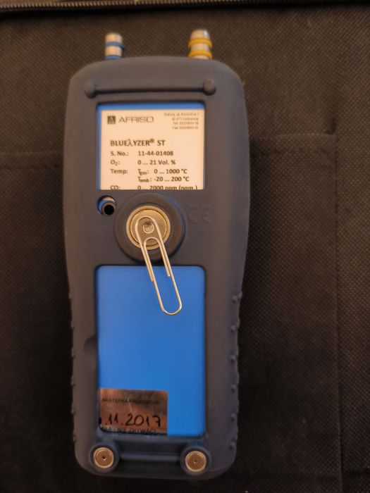 Bluelyzer ST z drukarką analizator spalin pomiar ciągu kominowego