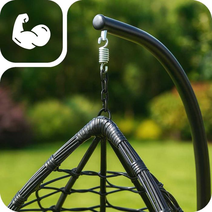 Kosz KOKON Fotel Wiszący Ogrodowy HUŚTAWKA Jakosc PREMIUM GRUBY XXL