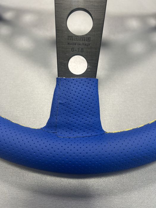 Kierownica sportowa Momo Deep Corn Blue 350mm,jdm,skyline,supra,mazda