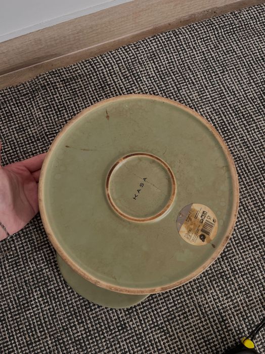 travessa verde para forno