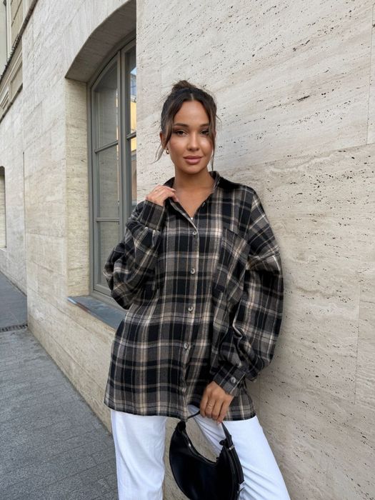 Рубашка жіноча у клітинах фланель
