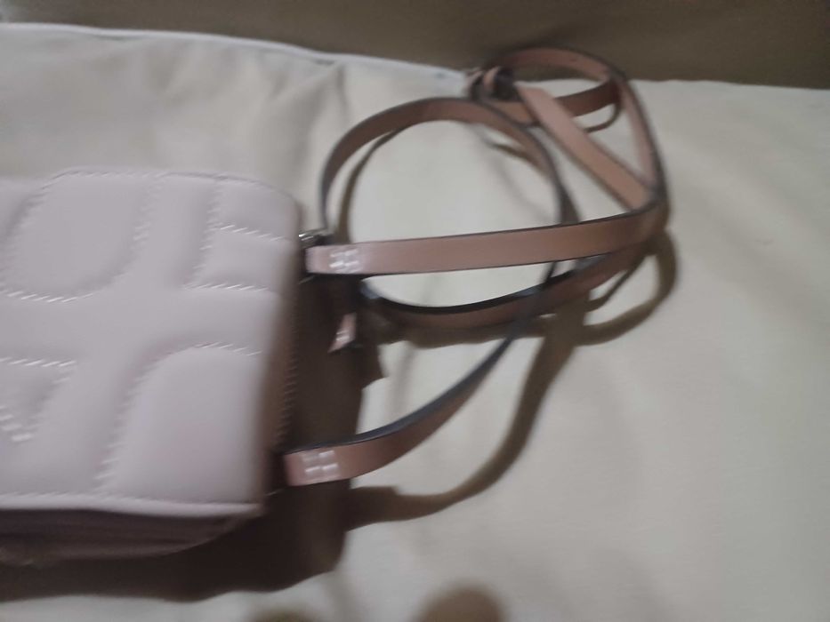 Bolsa creme com alça