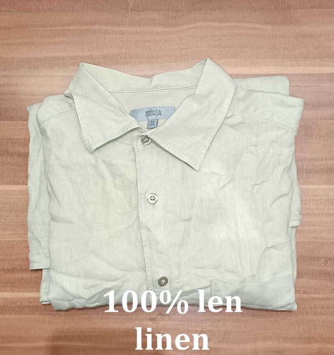 Koszula męska lniana XL (extra large) beżowa