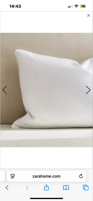 Almofadas de penas Zara Home - novas