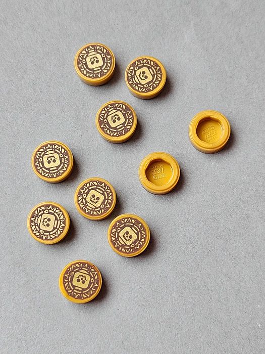 Lego 10x złota moneta z czaszką, nr 98138pb461
