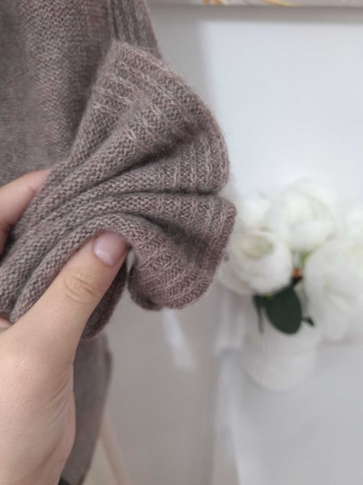 Damski Sweter Kardigan Kaszmirowy Jasny Brązowy Max Studio S