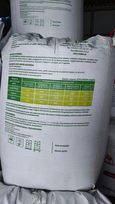 Wapno granulowane tanio nawóz