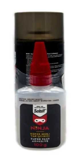 Моментальний клей з активатором Selsil Ninja MDF 100г+400мл, 2-комп