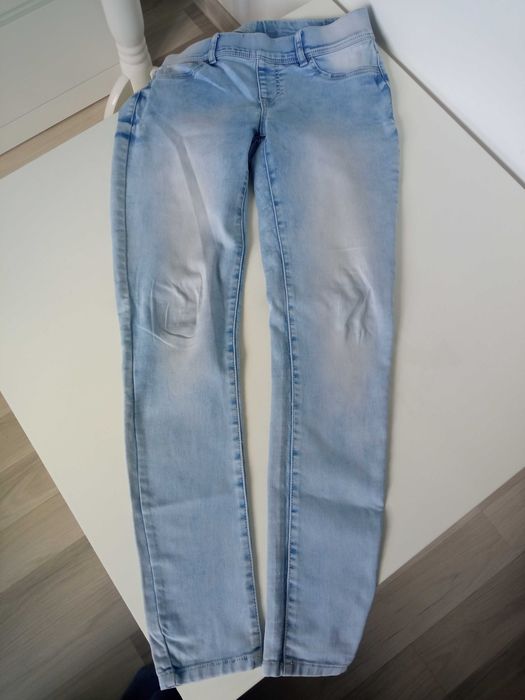 Yours wciągane spodnie z wąskimi nogawkami i stretchem r L/XL pas 80-92cm