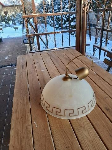 Piękny szklany klosz/ lampa wisząca,  styl Retro/ Vintage.