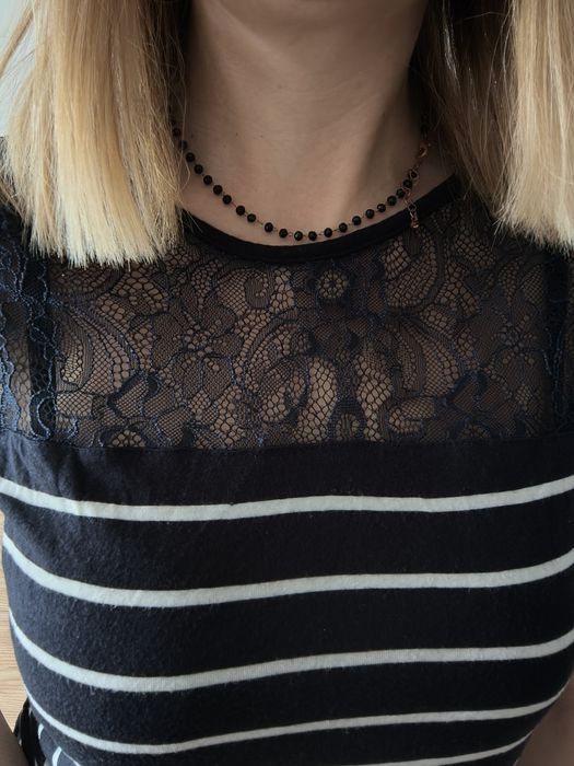Bluzka damska w paski koronka Calliope