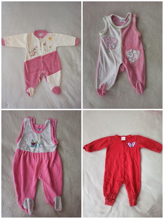 Zestaw pajacyki dla niemowląt/ śpiochy dla dziewczynek/ ubranka