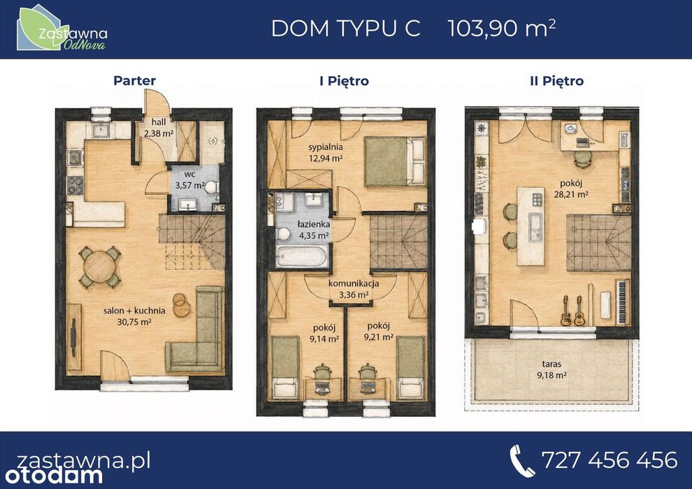 5-pokojowy dom 103m2 + ogródek Bezpośrednio