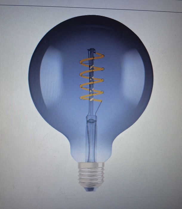 Lâmpada led decorativa E27 4W vidro escuro (16cm)