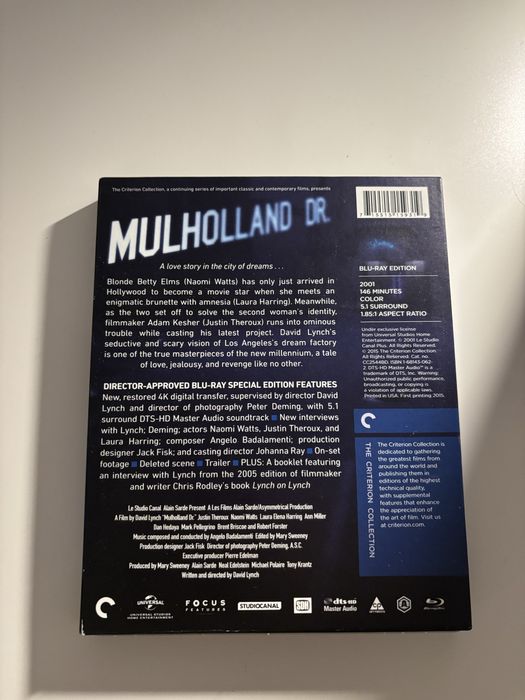 Mulholland Drive blu ray