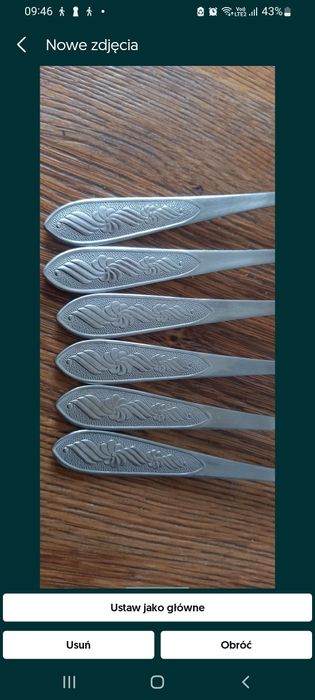 Sztućce widelce obiadowe zestaw 6 sztuk