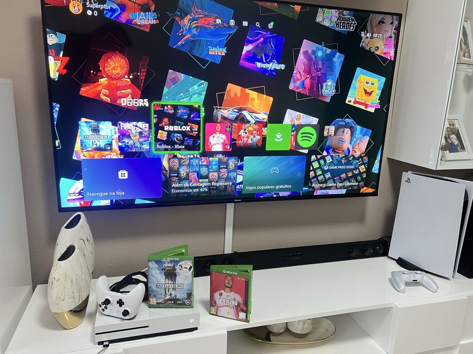 Xbox One S + Comando + Jogos ( impecavel )