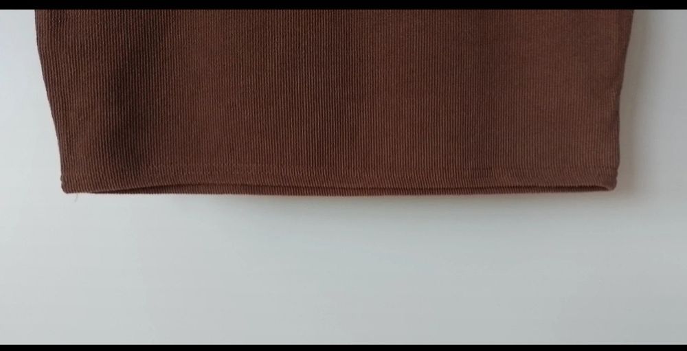 Brązowa prążkowana spódnica rozm S