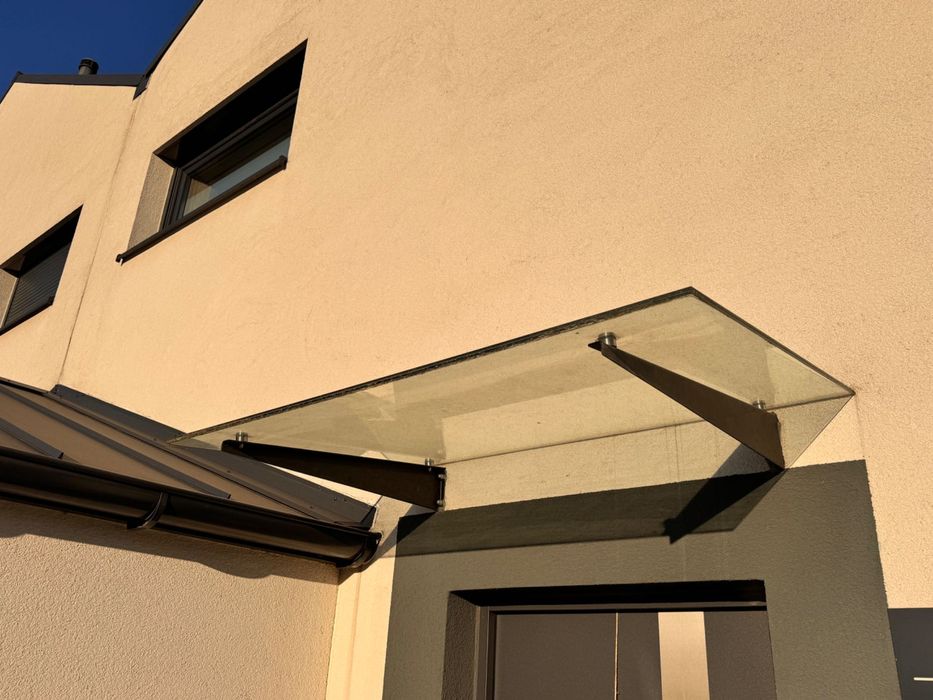 Daszek szklany na drzwi dach nad drzwi wejściowe