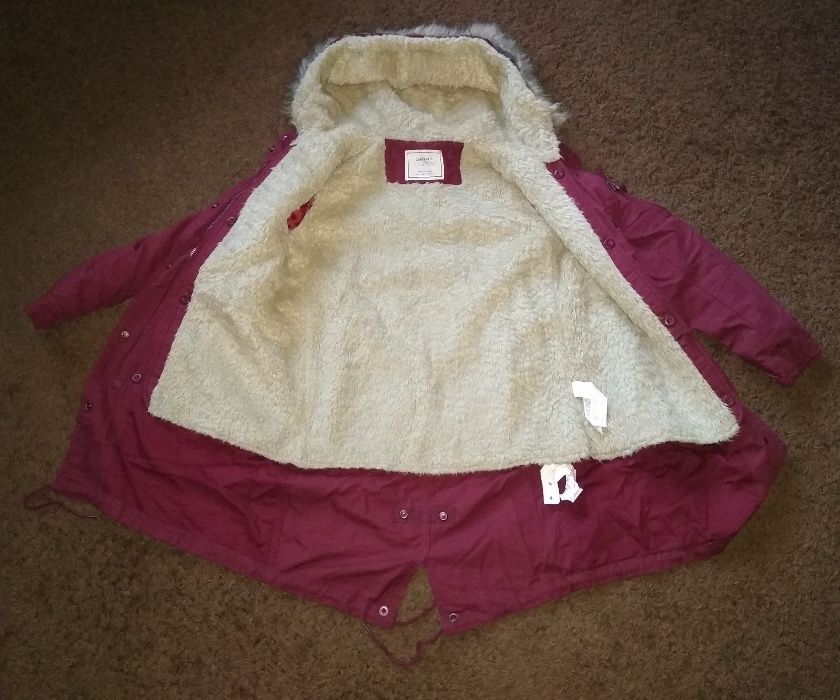 Zara parka płaszcz 2w1 podpinka XS S bdb+