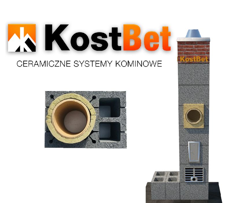 Komin Systemowy Ceramiczny 4m z II wentylacją
