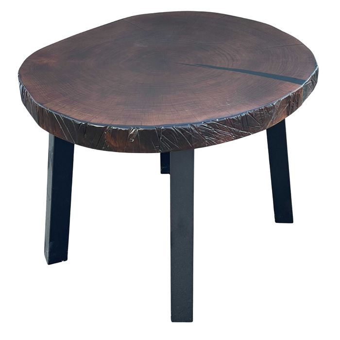 Stół Dębowy Owalny Stolik Kawowy do Salonu Pokoju Lite Drewno