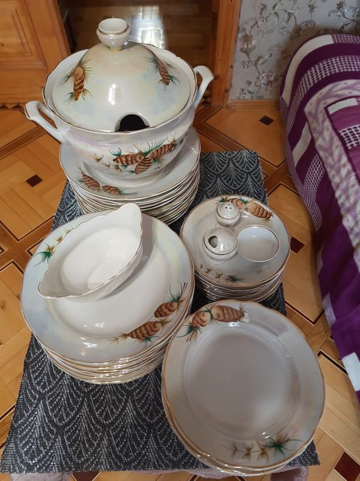 Столовый сервиз "ШИШКИ" на 11 персон