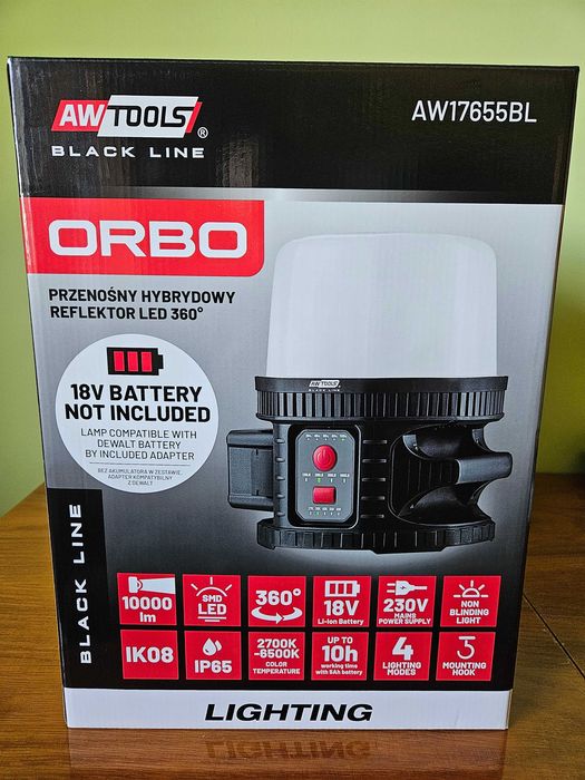 Reflektor przenośny hybrydowy ORBO 10000lm AW17655BL