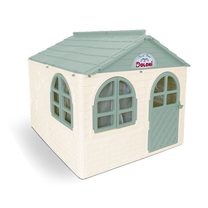 Детский игровой пластиковый домик с шторками, дитячий будинок Долоні.