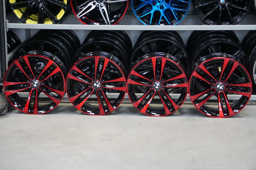 Alufelgi oryginał BMW 5x120 8Jx18 et34 cb72,6 czarne i red cnc