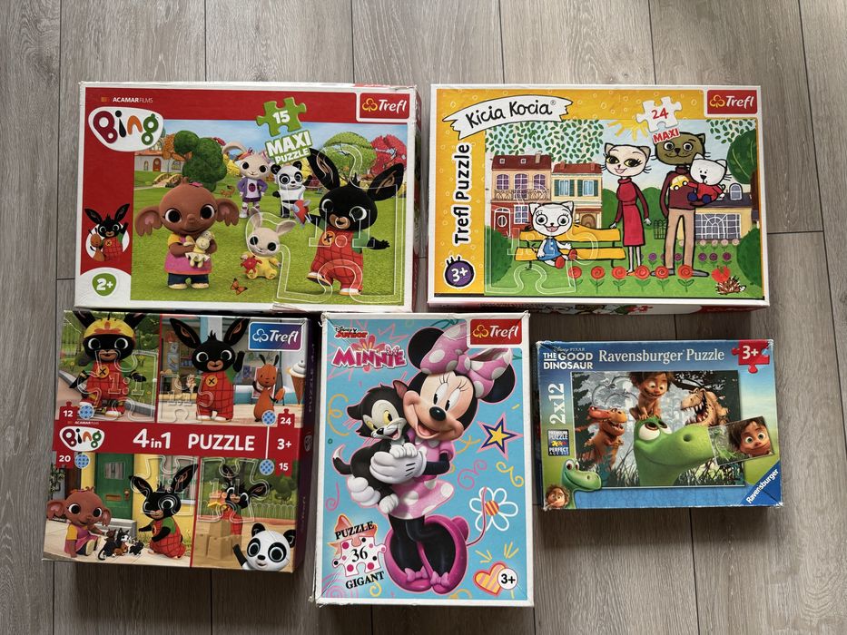 Puzzle zestaw 5 sztuk