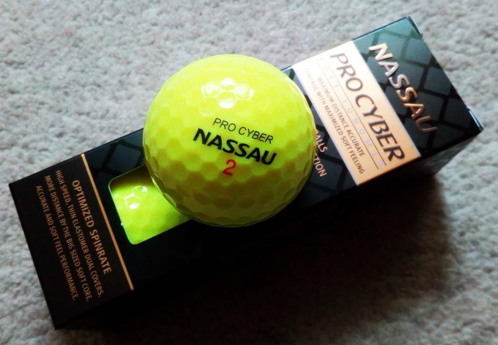 piłeczki do golfa Nassau - żółte, 3 sztuki NOWE