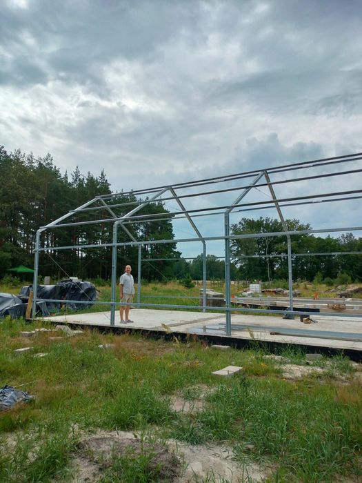 Konstrukcja stalowa hala stalowa 8x12 ocynkowana magazyn garaż wiata