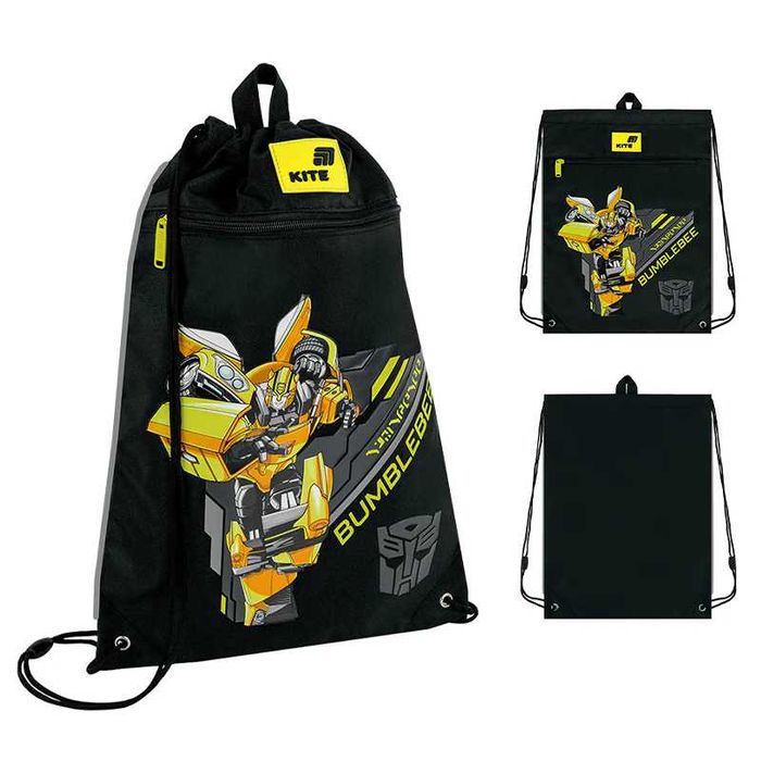 Шкільний набір 5 в 1 Kite Education Transformers (рюкзак, пенал, сумка, ланчбокс, пляшка)