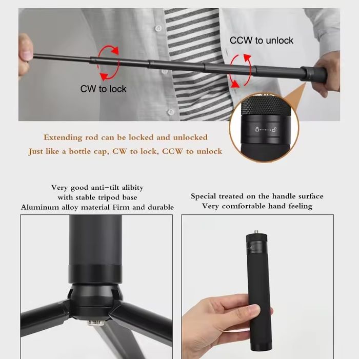 Metalowy kijek ze statywem