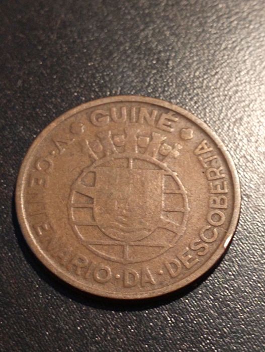 1 escudo - 500º aniversário do Descobrimento -Guiné 1946 - Bronze